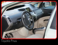 Toyota Prius with headliner cleaning and cloth seat cleaning